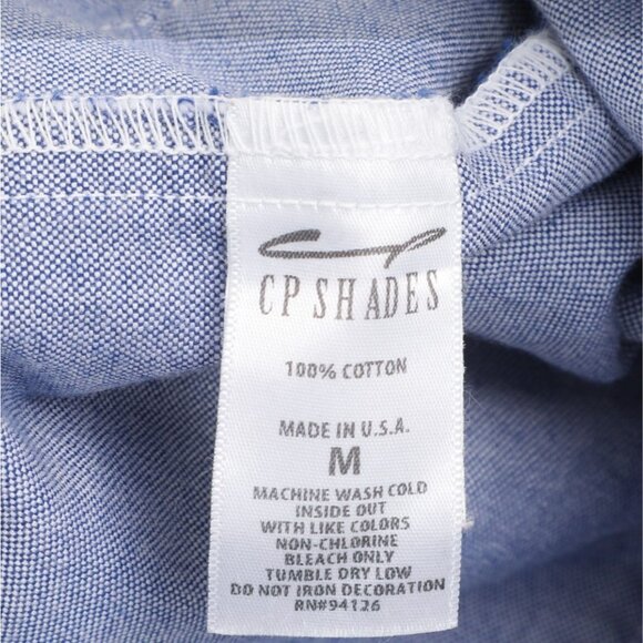 CP Shades Women’s Blue 100% Cotton Teton Tunic Shirt Pockets Medium Made in USA - Picture 5 of 6